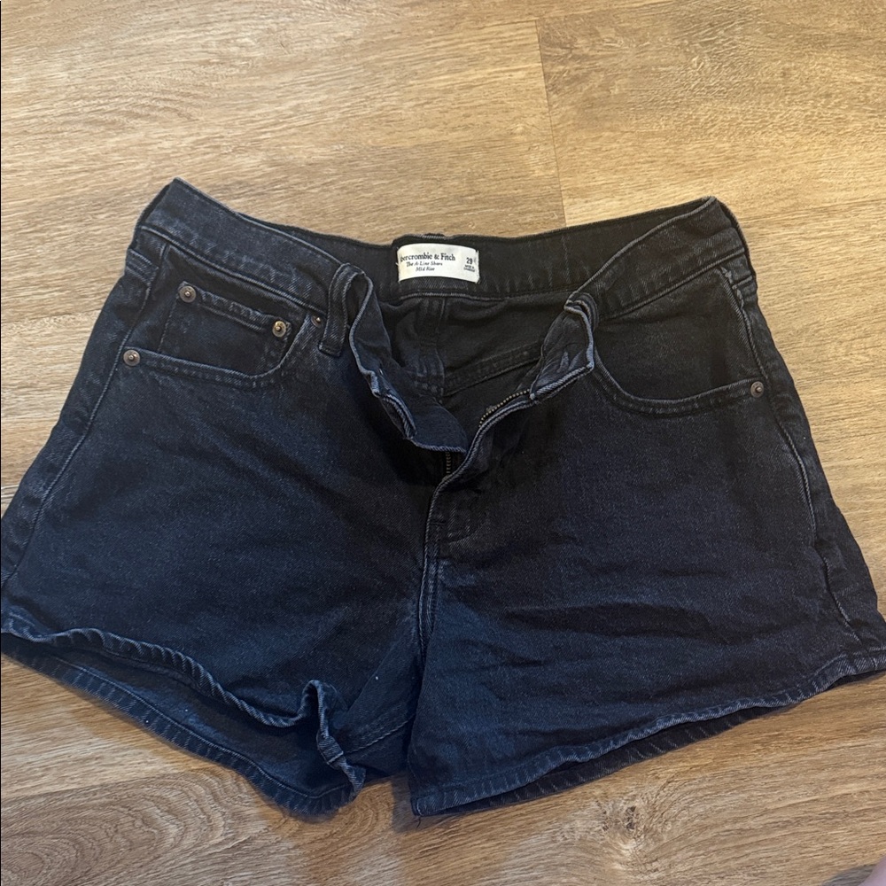 Abercrombie & Fitch Black Jean Shorts